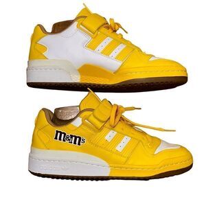 adidas Originals ADIDAS X M&M FORUM LOW 84 Trainers sz 6.5 yellow sneakers m&m’s